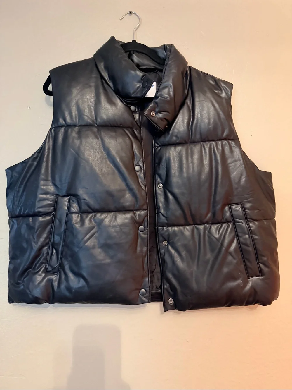 Black Quilted Puffer Vest - Womens Cropped Sleeveless Vest